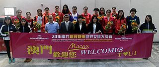 中国女排抵达澳门受欢迎